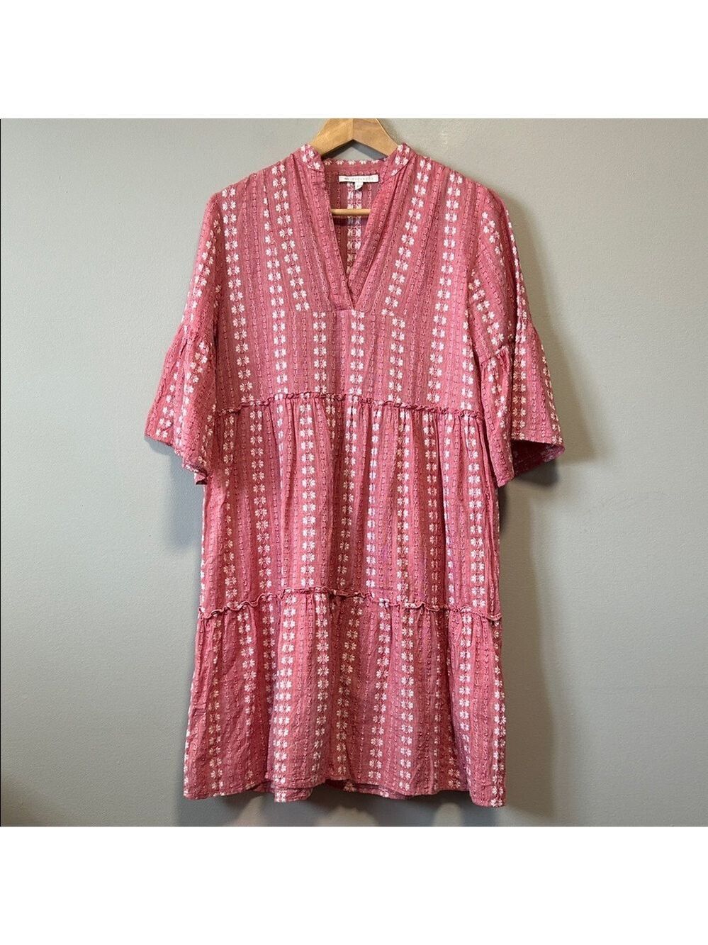 Lemonwood Lena Cotton Cottagecore Tiered Dress Medium